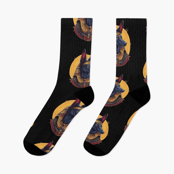 Item preview, A vibrant colorful design of the Egyptian God Anubis. designed and sold by HEMRO.