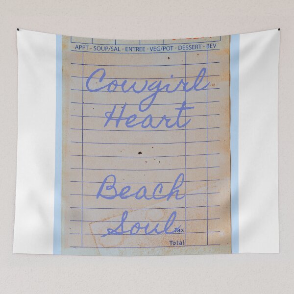 Item preview, Cowgirl Heart, Beach Soul | Blue Guest Check Design designed and sold by DazzledPenguin.