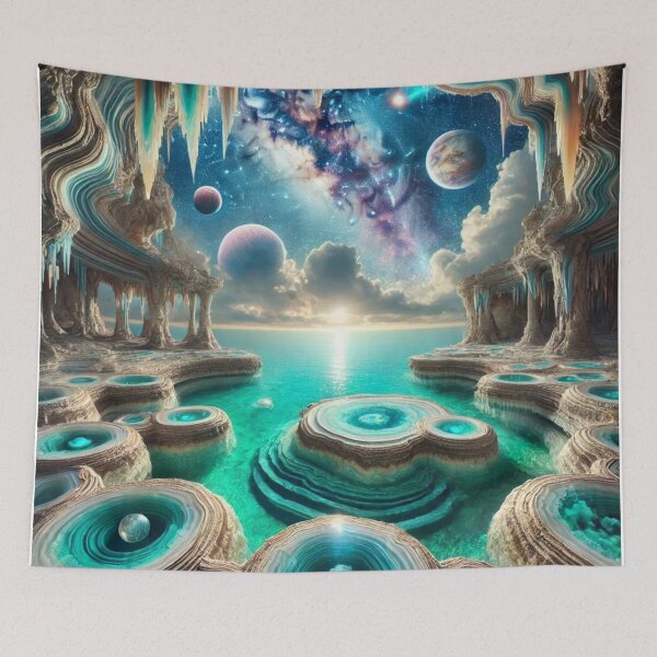 Item preview, Celestial Crystal Cavern Overlooking the Ocean designed and sold by Meta2Physical.