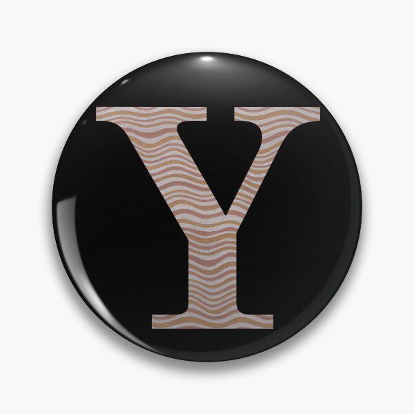 Item preview, Letter Y Metallic Look Stripes Silver Gold Copper designed and sold by theartofvikki.