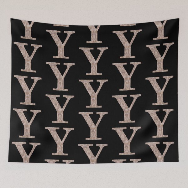 Item preview, Letter Y Metallic Look Stripes Silver Gold Copper designed and sold by theartofvikki.