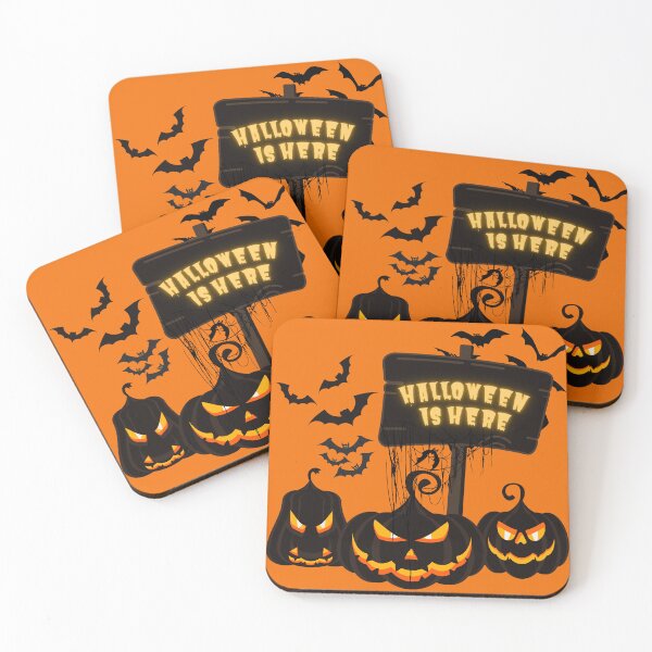 Item preview, Halloween is here, the haunted pumpkins sign says so designed and sold by FreeSoulLab.
