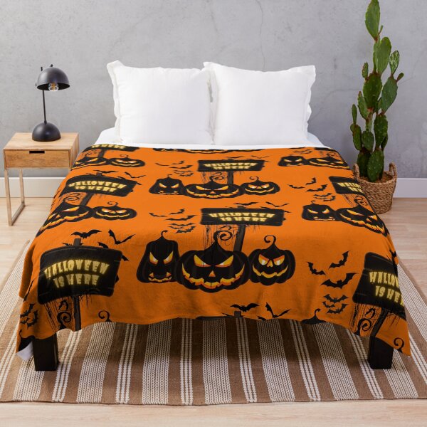 Item preview, Halloween is here, the haunted pumpkins sign says so designed and sold by FreeSoulLab.