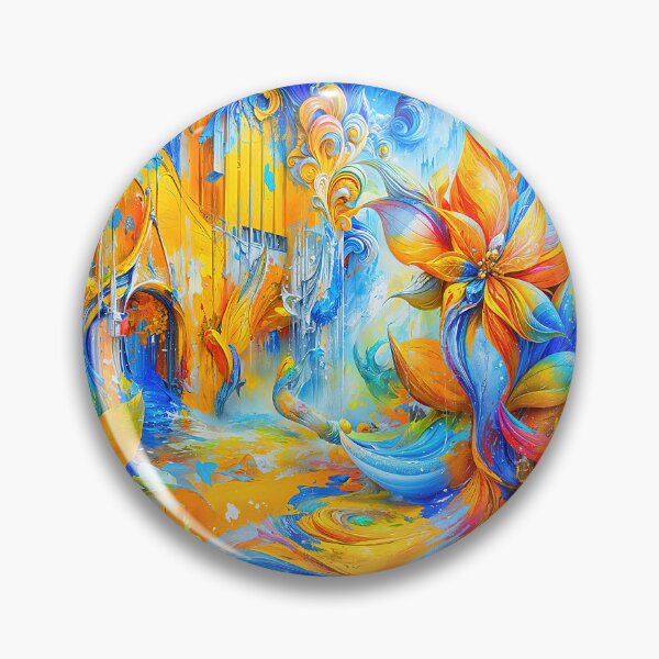 Item preview, Vibrant Surrealistic Floral Cityscape Painting designed and sold by blackhalt.
