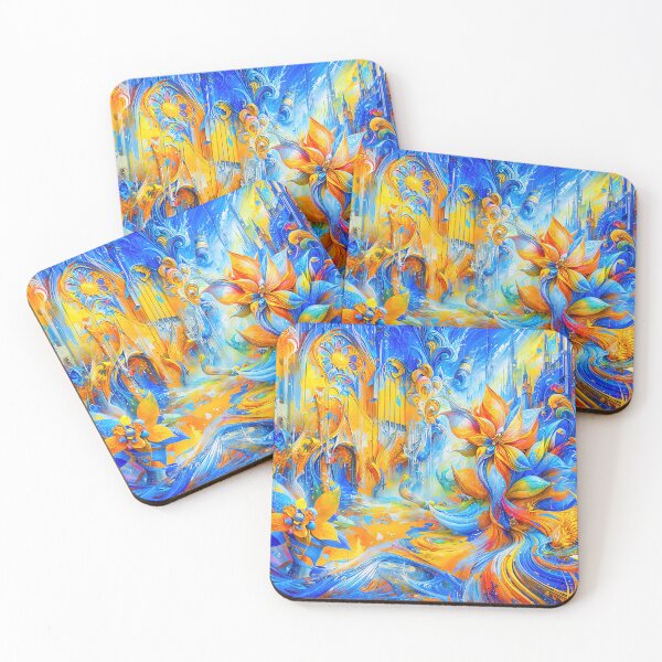 Item preview, Vibrant Surrealistic Floral Cityscape Painting designed and sold by blackhalt.