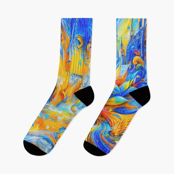 Item preview, Vibrant Surrealistic Floral Cityscape Painting designed and sold by blackhalt.