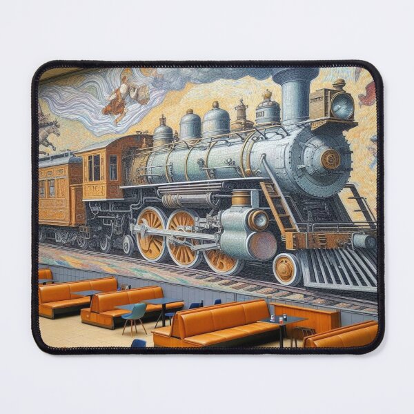 Item preview, Majestic western locomotive steams into historic station building designed and sold by FotoworldEdel.
