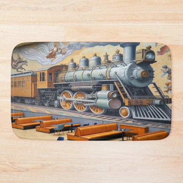 Item preview, Majestic western locomotive steams into historic station building designed and sold by FotoworldEdel.