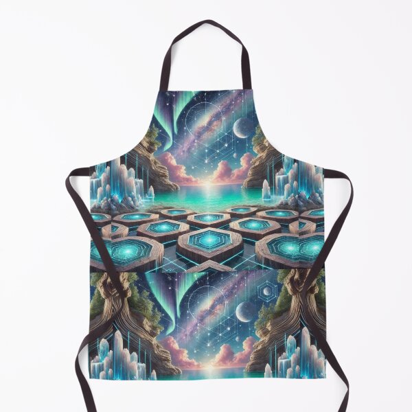 Item preview, Geometric Crystal Pools Under a Celestial Sky designed and sold by Meta2Physical.