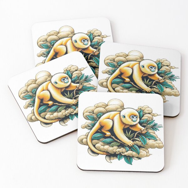 Item preview, Majestic Golden Snub-Nosed Monkey Exploring the Cloud Forest – Exotic Wildlife at Its Finest designed and sold by KreaDesignOne.