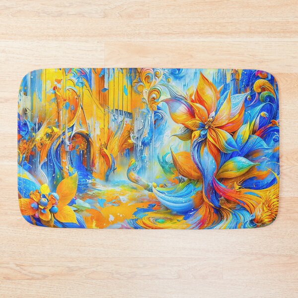 Item preview, Vibrant Surrealistic Floral Cityscape Painting designed and sold by blackhalt.