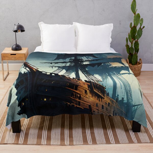 Item preview, ship, ghost, sailboat, sea, boat designed and sold by DonnaBlankaArt.