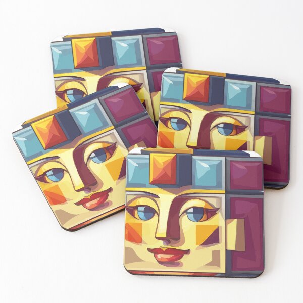Item preview, cubist emoji designed and sold by Andre Faubert.