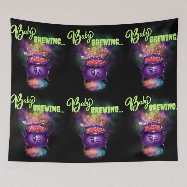 Item preview, Baby Brewing Halloween Maternity Design – Cute Witchy Pregnancy Reveal designed and sold by TOA Timeless Original Apparel.