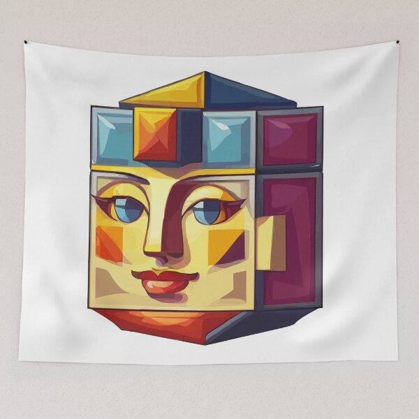 Item preview, cubist emoji designed and sold by Andre Faubert.