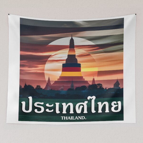Item preview, Sunset Over Siam : A Glimpse of Thailand’s Timeless Beauty designed and sold by Susacha.