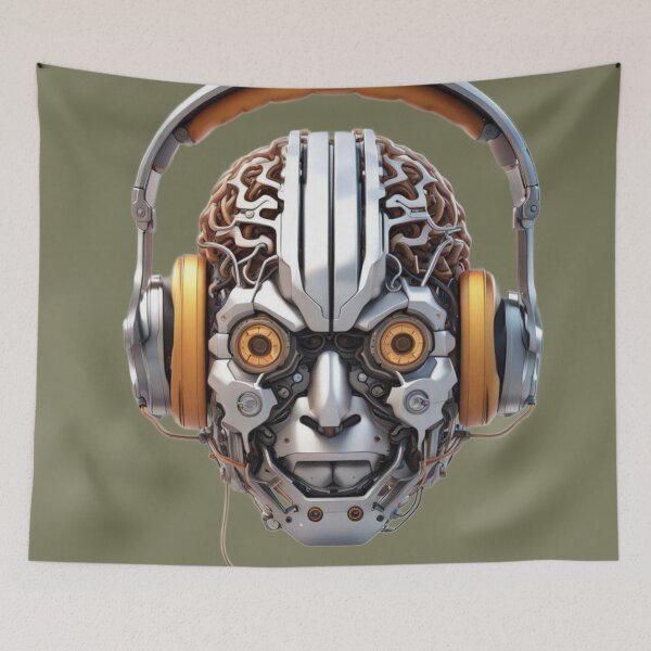 Item preview, Headphones to Brain - Metal Series - #1 of 5 designed and sold by HauntedOpera.