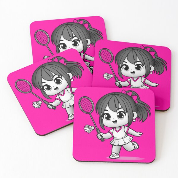 Item preview, Girl playing singles Badminton designed and sold by ITSAGIRLSWORLD2.