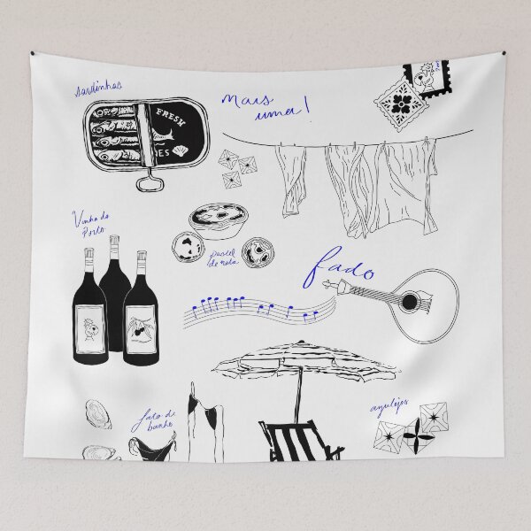 Item preview, Portugal doodles designed and sold by Alliebarnes.