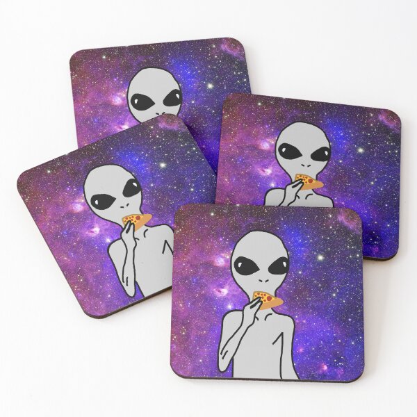Item preview, Alien eating pizza in space designed and sold by essxjy.