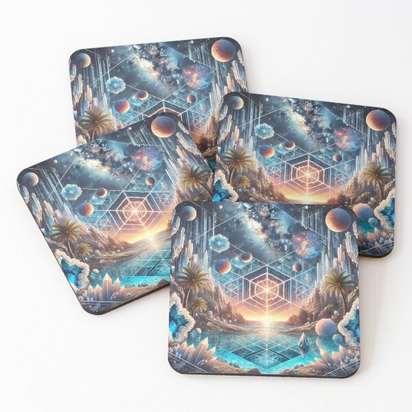 Item preview, Cosmic Crystal Dreamscape: Geometric Wonders and Celestial Beauty designed and sold by Meta2Physical.