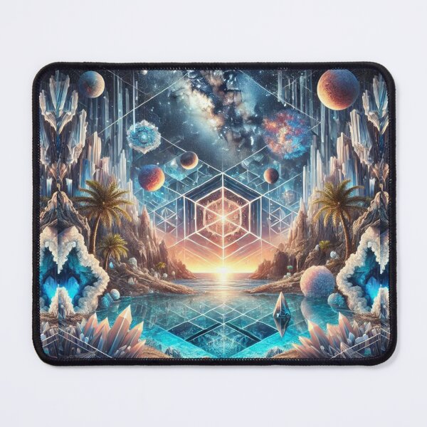 Item preview, Cosmic Crystal Dreamscape: Geometric Wonders and Celestial Beauty designed and sold by Meta2Physical.