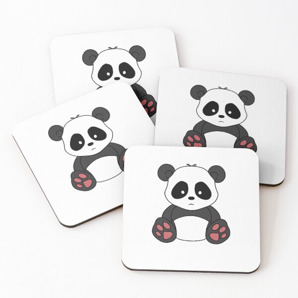 Item preview, Cute sad panda bear black and white  designed and sold by nickardi.