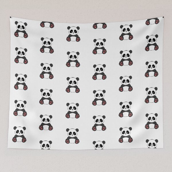 Item preview, Cute sad panda bear black and white  designed and sold by nickardi.