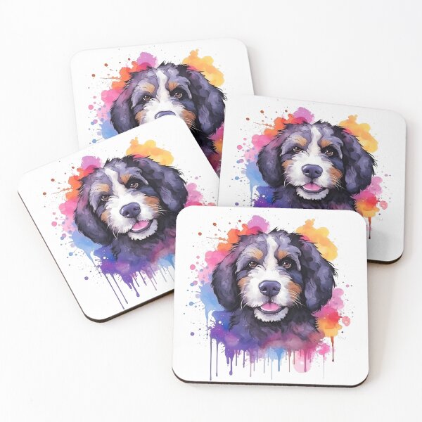 Item preview, Bernedoodle | Colorful Watercolor Design #6 designed and sold by MatsurexDesigns.