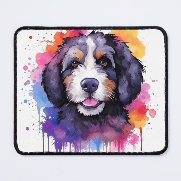 Item preview, Bernedoodle | Colorful Watercolor Design #6 designed and sold by MatsurexDesigns.
