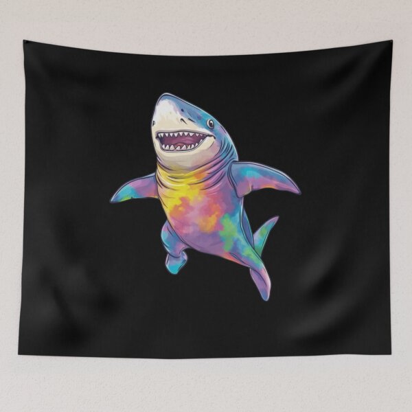 Item preview, Tie Dyed Dancing Toddler Shark designed and sold by MojaveTradePost.