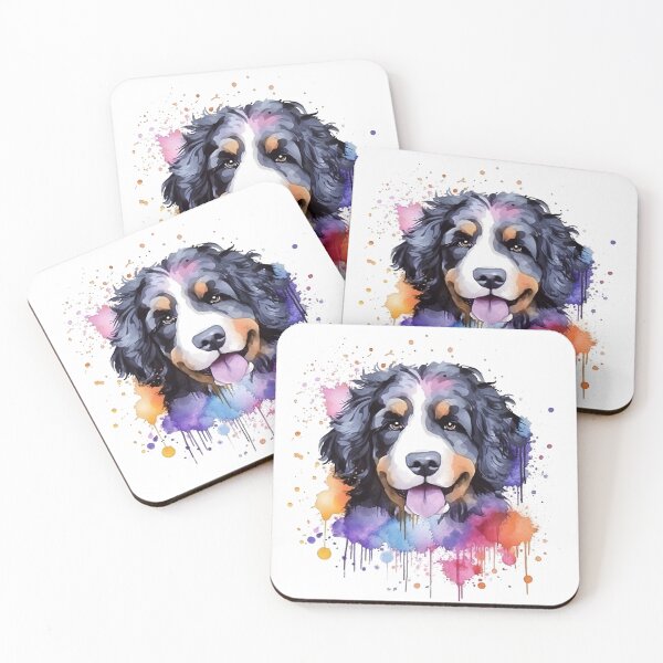 Item preview, Bernedoodle | Colorful Watercolor Design #4 designed and sold by MatsurexDesigns.