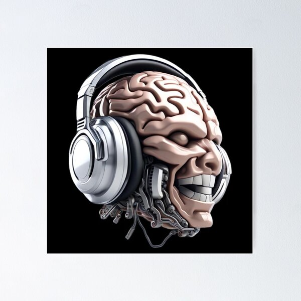 Item preview, Headphones to Brain - Metal Series - #2 of 5 designed and sold by HauntedOpera.