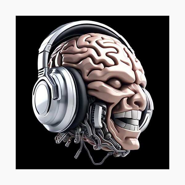Item preview, Headphones to Brain - Metal Series - #2 of 5 designed and sold by HauntedOpera.