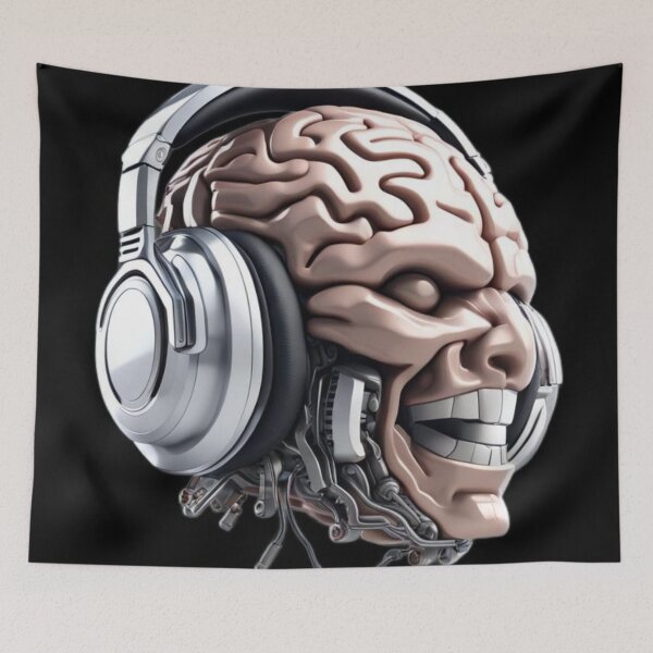 Item preview, Headphones to Brain - Metal Series - #2 of 5 designed and sold by HauntedOpera.