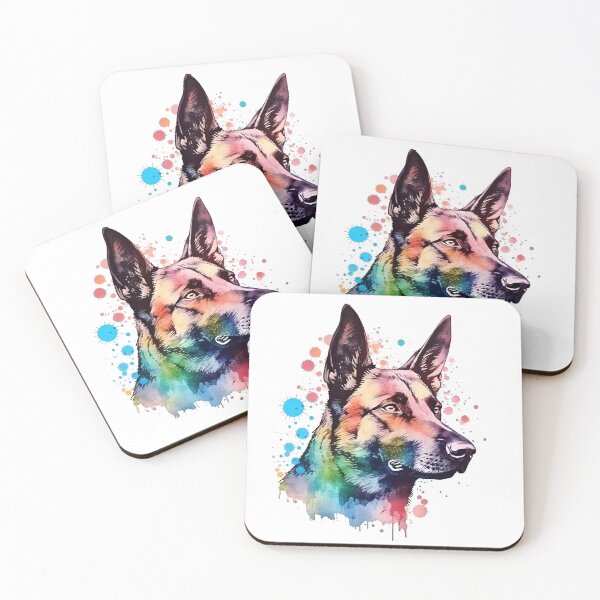 Item preview, Belgian Malinois | Colorful Watercolor Design #2 designed and sold by MatsurexDesigns.