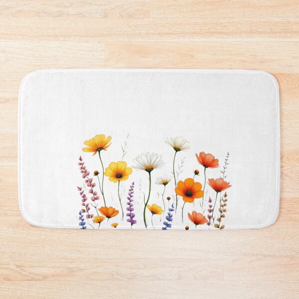 Item preview,  White Red Blue Rosa Yellow Flowers - @fluidwatercolor designed and sold by fluidwatercolor.
