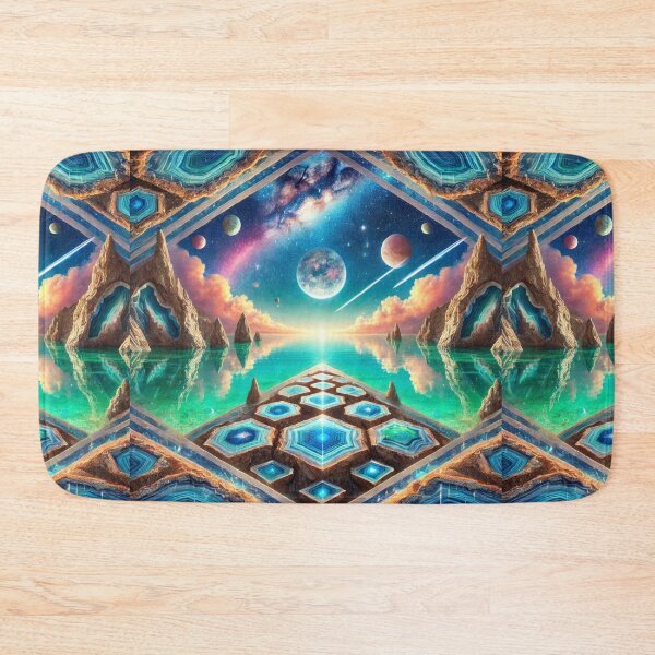 Item preview, Divine Crystal Dreamscape: Geode Pools Under a Cosmic Sky designed and sold by Meta2Physical.