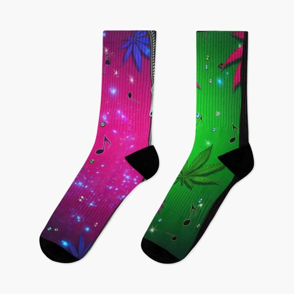Item preview, Neon Pink & Green Marijuana Starry Night - Black designed and sold by JLEmporium.