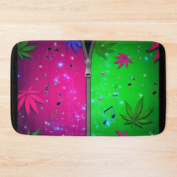 Item preview, Neon Pink & Green Marijuana Starry Night - Black designed and sold by JLEmporium.