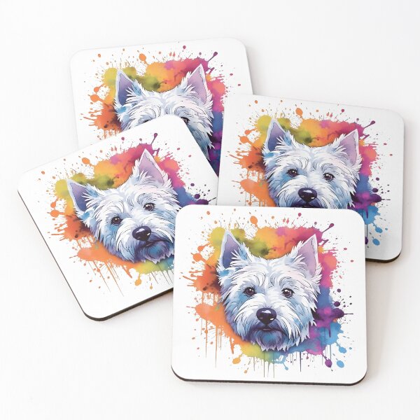 Item preview, West Highland White Terrier | Colorful Watercolor Design #11 designed and sold by MatsurexDesigns.