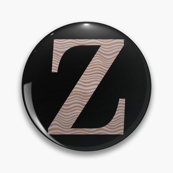 Item preview, Letter Z Metallic Look Stripes Silver Gold Copper designed and sold by theartofvikki.