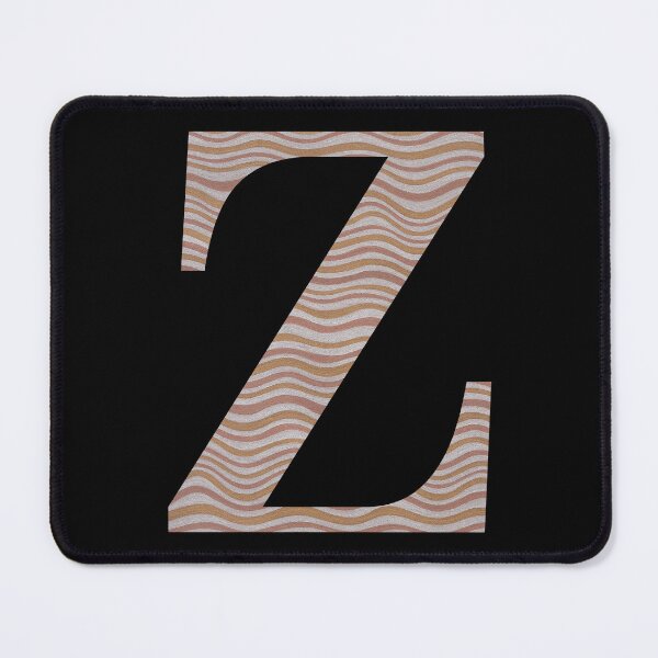 Item preview, Letter Z Metallic Look Stripes Silver Gold Copper designed and sold by theartofvikki.