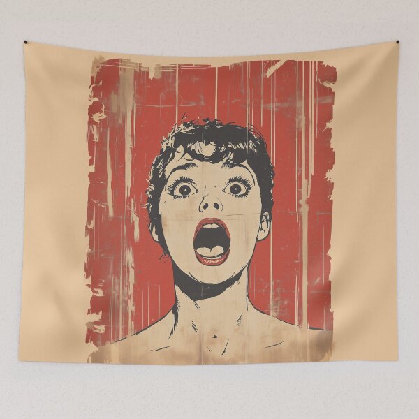 Item preview, Shocked Woman Retro Style designed and sold by Konkam.