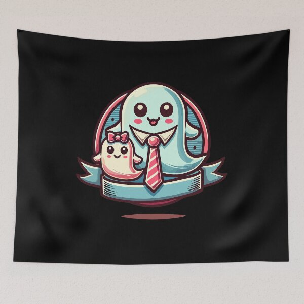 Item preview, Papa Ghost Father With Child Funny Halloween designed and sold by LuminOrb.