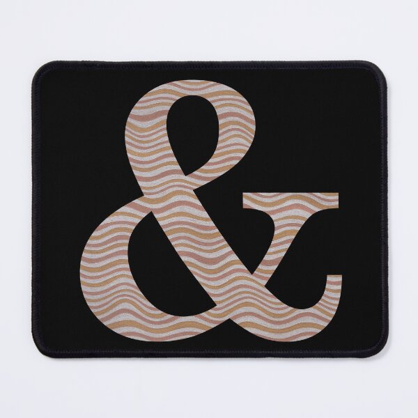 Item preview, Letter & Ampersand Metallic Look Stripes Silver Gold Copper designed and sold by theartofvikki.