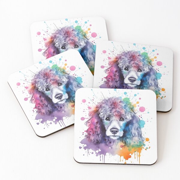 Artikelvorschau, Pudel | Farbenfrohes Aquarell-Design Nr. 8 entworfen und verkauft von MatsurexDesigns.