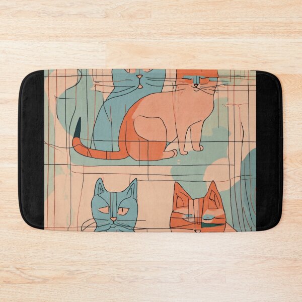 Item preview, Minimalist cat potrait designed and sold by catcurio.