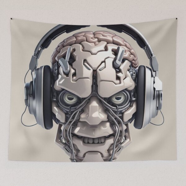 Item preview, Headphones to Brain - Metal Series - #3 of 5 designed and sold by HauntedOpera.