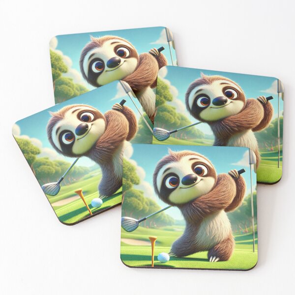 Item preview, Sloth playing golf designed and sold by LoveSports101.